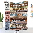 thumbnail image 1 of WISHTIME To My Daughter Ultra-Soft Micro Fleece Blanket Microfiber Blanket Luxury Blanket for Bedding Sofa and Travel.Gifts for Daughter.Best Daughter Ever Gift Ideas Blanket, 1 of 7