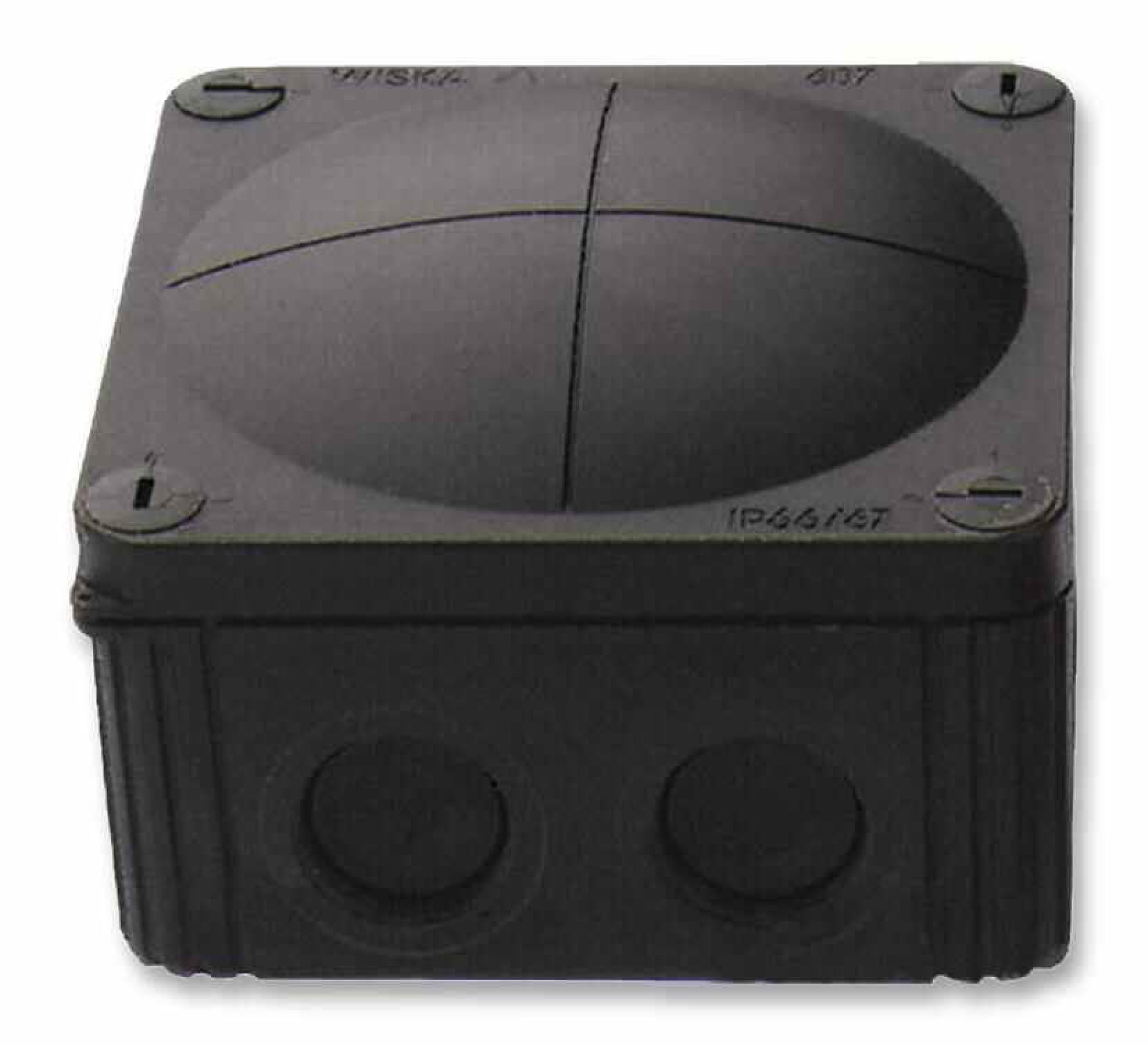 WISKA - Combi Polypropylene IP66/67 Junction Box Black 110 x 110 x 66mm