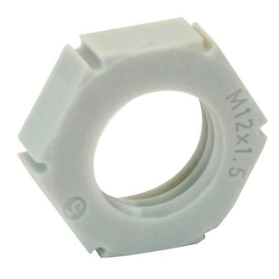 WISKA - EMUG 12 Locknuts, Polyamide M12 Grey 10 Pack