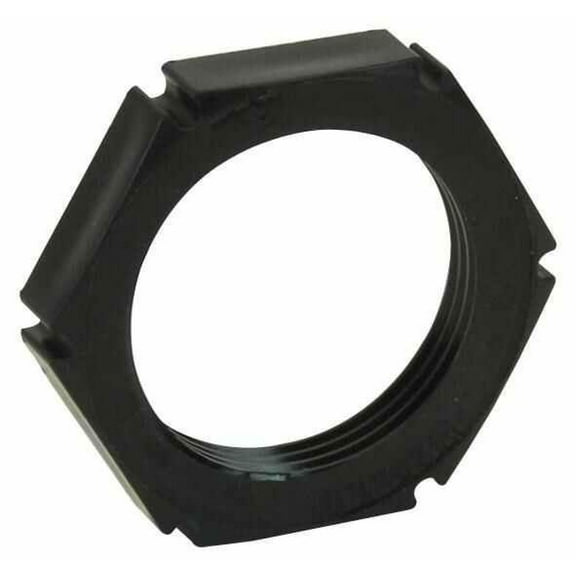 WISKA - EMUG 16 Locknuts, Polyamide M16 Black 10 Pack