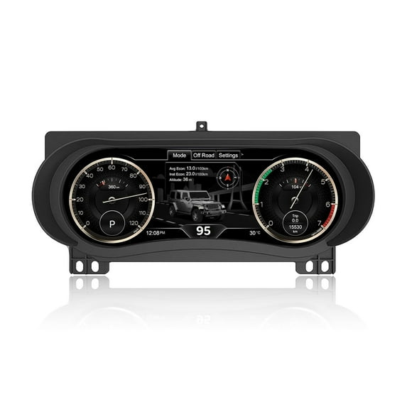 WISLINKVISONTEK 12.3" HD Digital Instrument Cluster for Jeep Wrangler JL/Gladiator (2018-2023) | 2K IPS Screen, Plug & Play, Non-Destructive Installation, OTA Upgrade, 6 Drive Modes