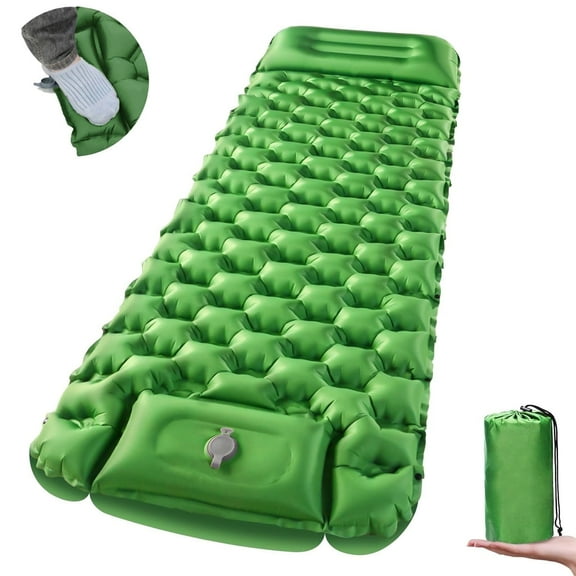 OAZOUF 1.3 lb UltralightCamping Mat with Pillow: Durable Inflatable Sleeping Pads for Camping Backpacking Hiking Traveling Tent