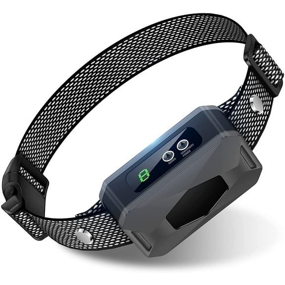 Oazouf Rechargeable Bark Collar for Dogs with 5 Levels Adjustable Sensitivity, Harmless Anti Barking Collar for Small Medium and Large Dogs, Gray