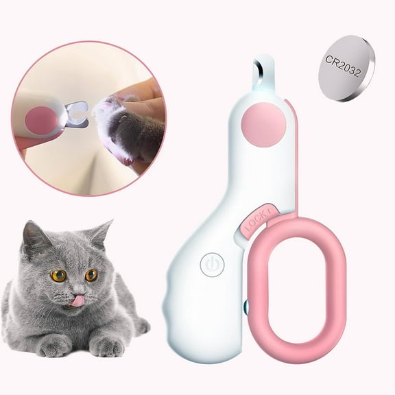 Oazouf Cat Nail Clippers with LED Lights - Professional Pet Nail Clipper Safety Dog Cat Trimmer for Small Animals Dog Cat Rabbit Bird Puppy Kitten