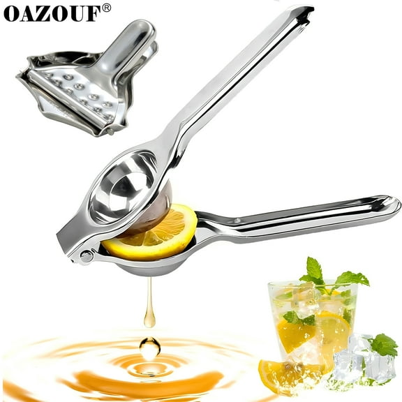 OAZOUF Lemon Squeezer Set, Stainless Steel Hand Press Juicer with Easy Cleaning for Juicing Lemon & Limes