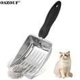 thumbnail image 1 of OAZOUF Stainless Steel Cat Litter Scoop with Holes: Heavy Duty Rust Proof Metal Scooper with Ergonomic Handle for Clumping Litter, 1 of 9