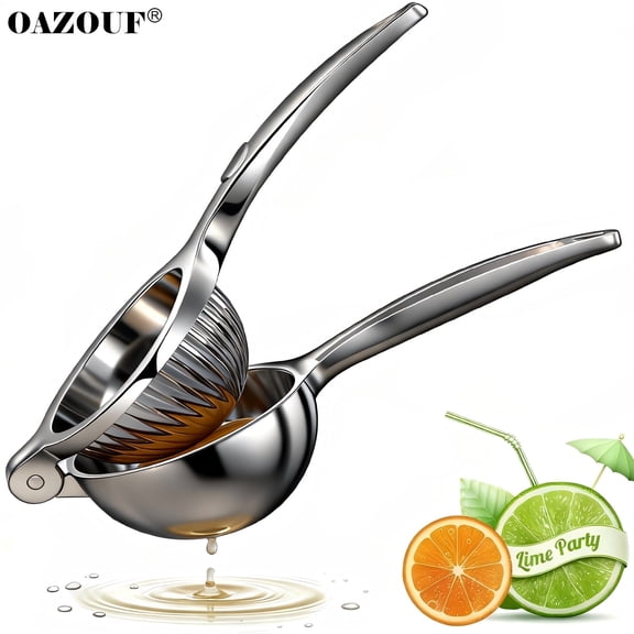 OAZOUF Stainless Steel Lemon Squeezer, Heavy-Duty Manual Citrus Press, Handheld Lemon Juicer with Easy Cleaning, Kitchen Tool for Home & Bar