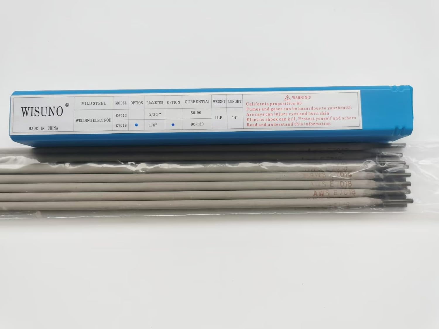 WISUNO Welding Rods,E7018 1/8'' 1LB,Carbon Steel Stick Electrodes