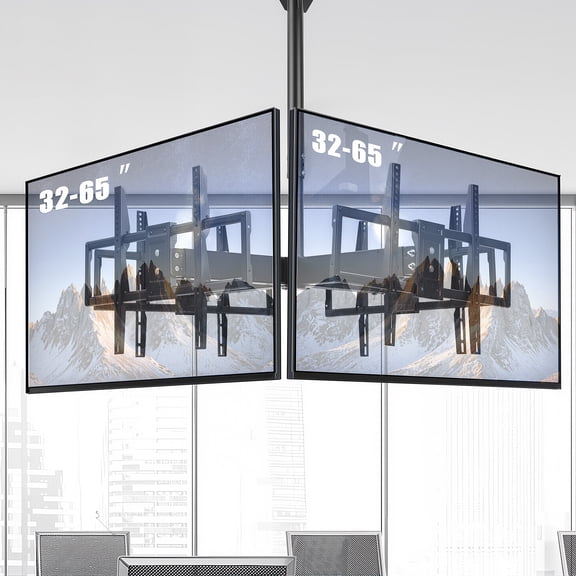 WITALYMO 4 TV Ceiling Mount or 32-65 Inch Flat Screen Display,Telescoping Height Adjustment, Full 360 Swivel,35 Tilt,Holds 440 lbs