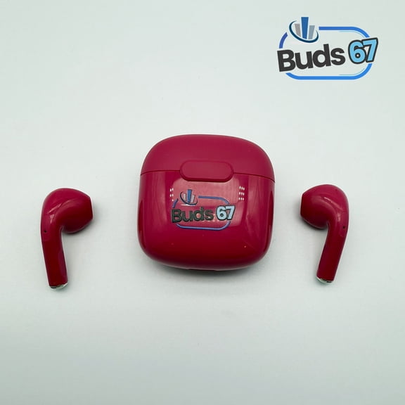 WITC 67 Pods True Wireless Earbuds (Color: Ruby) | Hi-Fi Sound, Bluetooth 5.3, IPX4