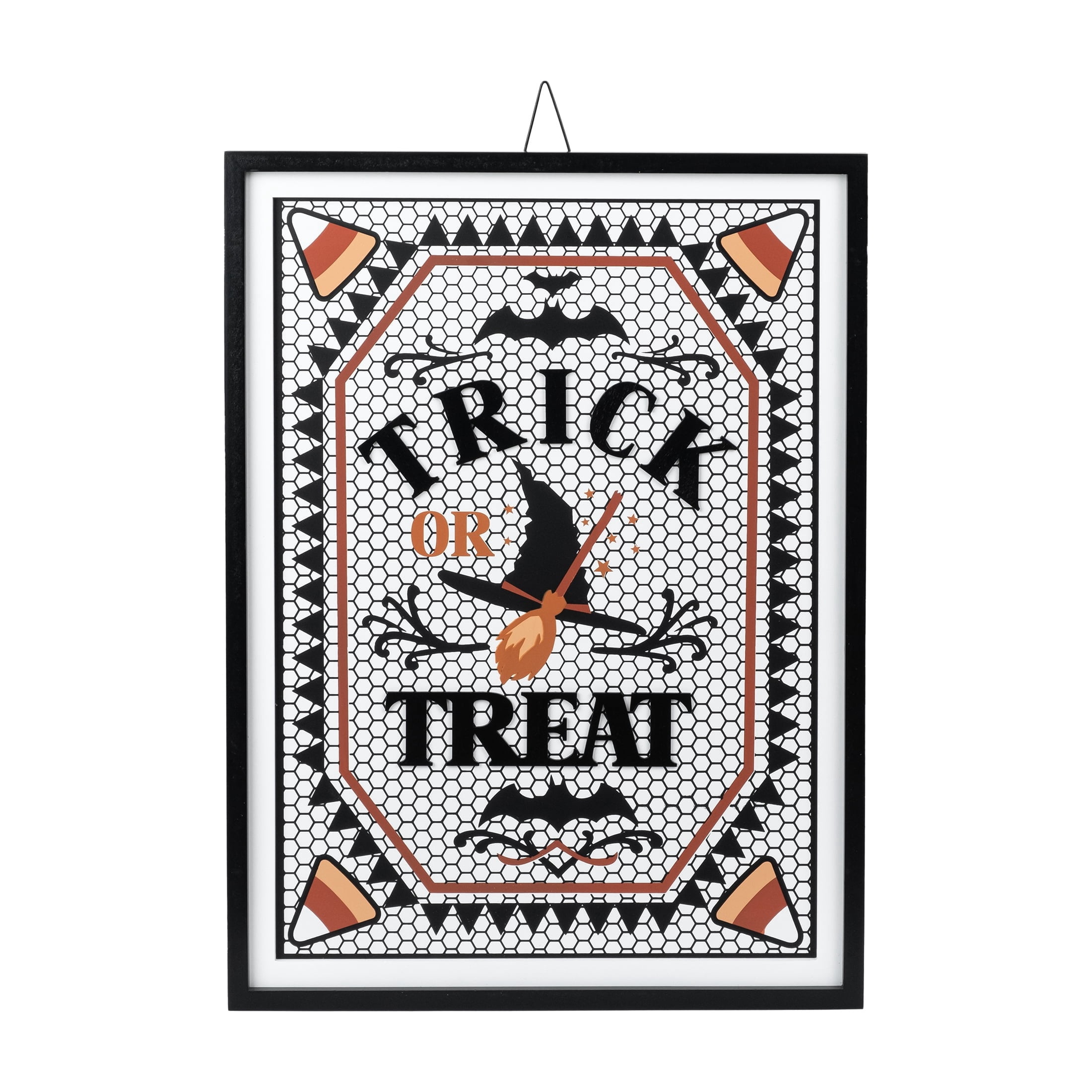 Trick or Treat Framed Wall Art, Multicolor, 14.8" x 20", Halloween by Way To Celebrate