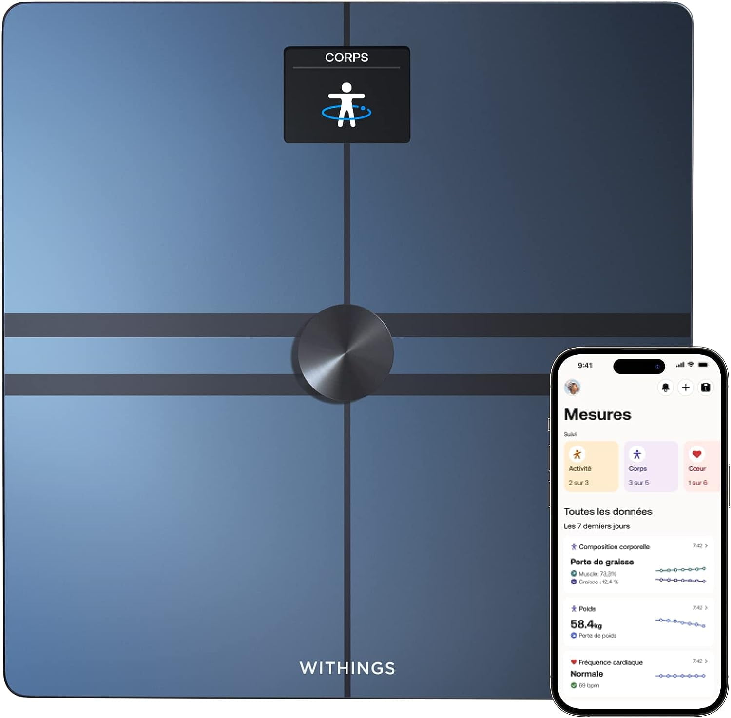 WITHINGS Body Comp Scale for Body Weight and Complete Body Analysis