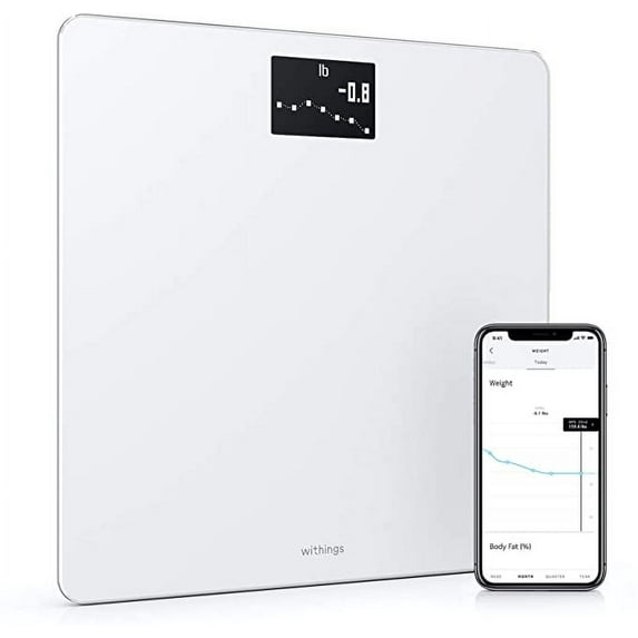 WITHINGS Body Wi-Fi Smart Scale BMI Weight Trend & Auto App Sync WHITE
