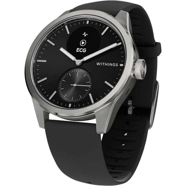 WITHINGS ScanWatch 2 - Connected Health Watch Men Women, ECG Electrocardiogram, SpO2, temperature, sleep tracking, respiratory health, activities, calories, water resistant, 30day battery, Android Ios