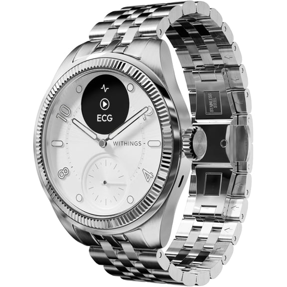 WITHINGS Scanwatch Nova Brilliant - Heart Health Hybrid Smart Watch for Men & Women - SPO2, Temperature Monitoring, Sleep, Respiratory Health, Cycle Monitoring, 30-day Battery Life, Apple iOS/Android