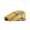 thumbnail image 1 of WITHMOONS Adjustable Colorful Plaid Flat Cap Newsboy Cabbie Gatsby Golf Beret Hat YZ30109 (Yellow), 1 of 7