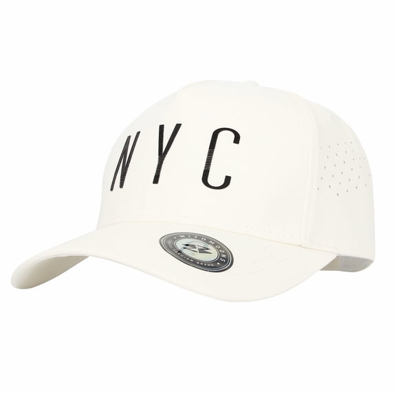 WITHMOONS Baseball Cap Summer Nylon Ventilated Hole NYC Hat CR11157 (Ivory)
