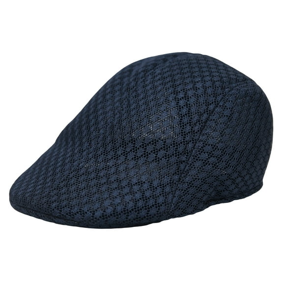 WITHMOONS Breathable Mesh Summer Hat Newsboy Ivy Cap Cabbie Cap UZ30053 (Navy)