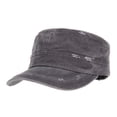 thumbnail image 1 of WITHMOONS Cadet Cap Camouflage Twill Cotton Distressed Washed Hat KR4303 (Grey), 1 of 4
