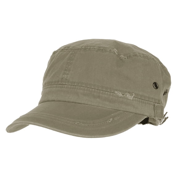 WITHMOONS Cadet Cap Cotton Vintage Distressed Washed Hat CR4267 (Brown)