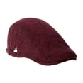 thumbnail image 1 of WITHMOONS Cotton Flat Cap Herringbone Winter Warm Driving Hat YZ30102 (Red), 1 of 5
