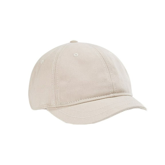 WITHMOONS Cotton Short Brim Baseball Cap Low Profile Plain Unisex Dad Hat YZ10143 (Ivory)