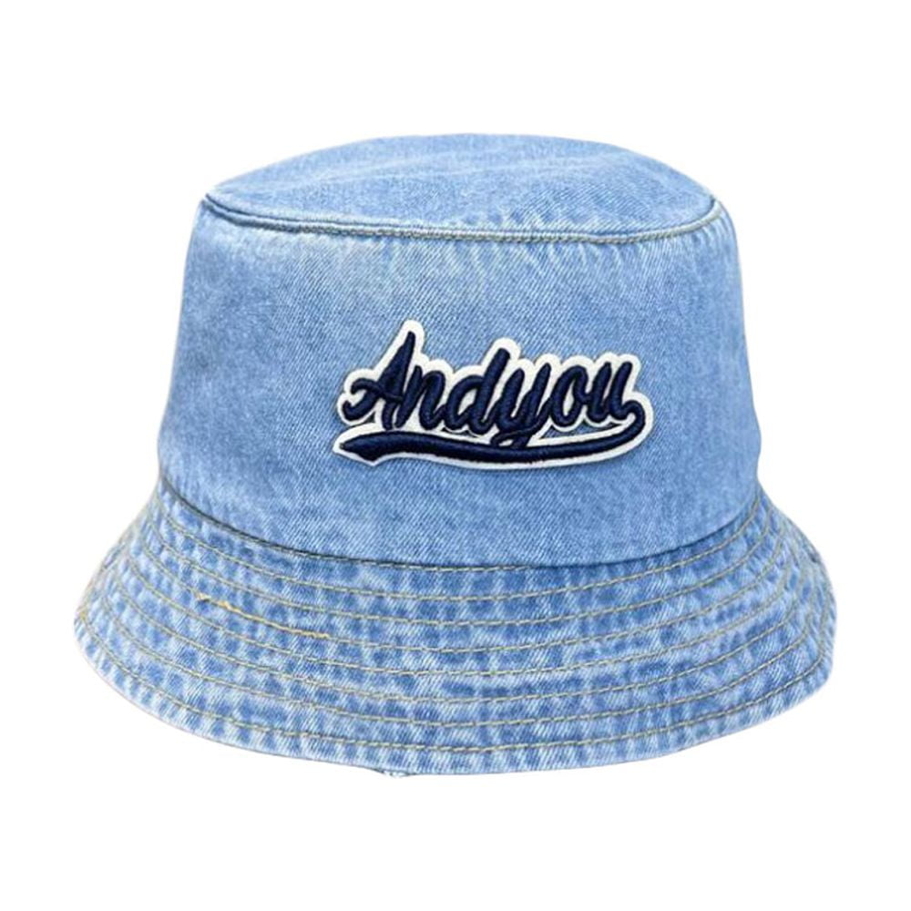WITHMOONS Cotton Washed Denim Bucket Hat Unisex Outdoor Fishing Boonie Cap YZB0200 Lightblue Walmart