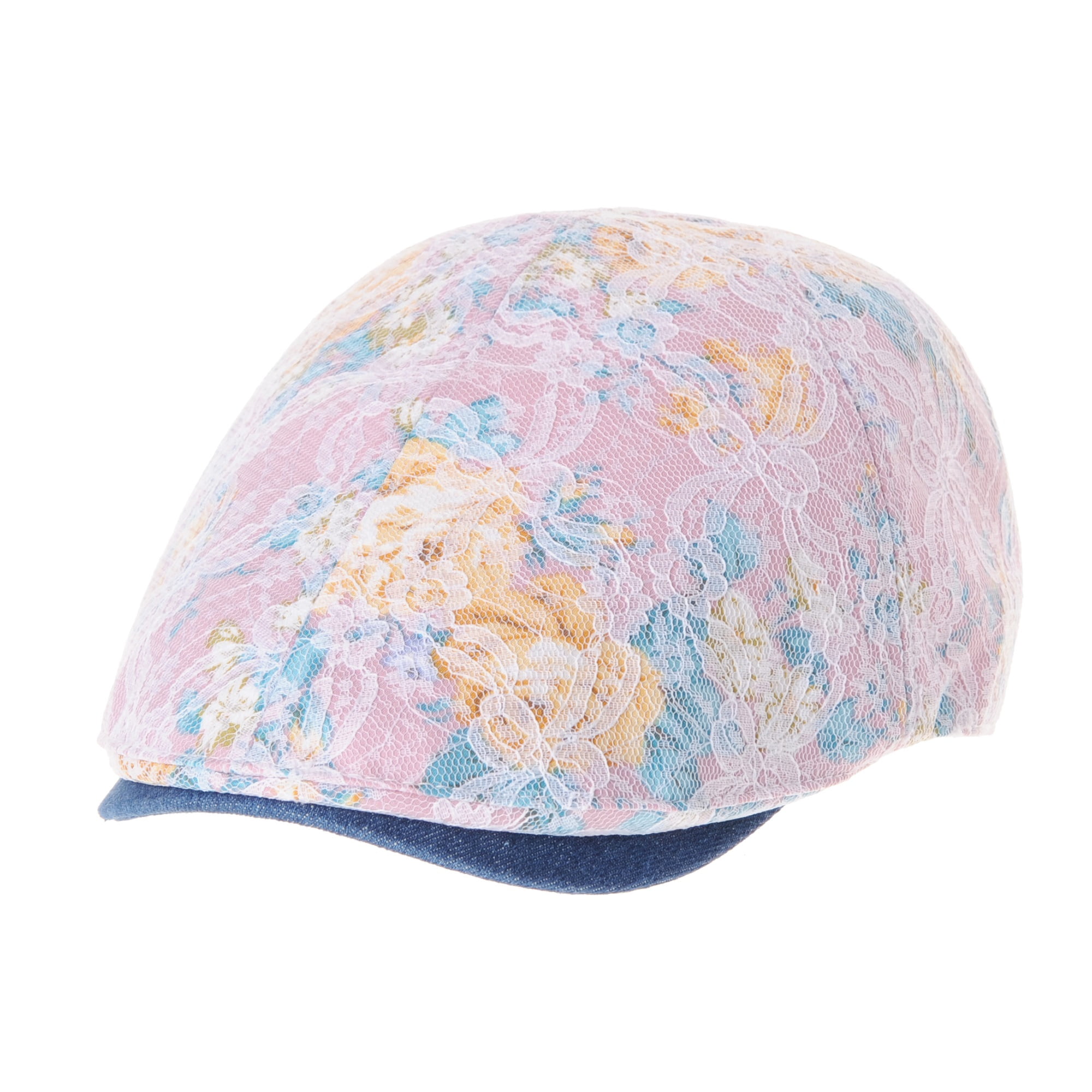 WITHMOONS Floral Pattern Lace Crochet Newsboy Hat Flat Cap SL3650