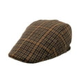 thumbnail image 1 of WITHMOONS Houndstooth Plaid Check Pattern Newsboy Hat Wool Adjustable Flat Cap LD31461 (Brown), 1 of 4