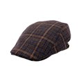 thumbnail image 1 of WITHMOONS Houndstooth Plaid Check Pattern Newsboy Hat Wool Adjustable Flat Cap LD31461 (Navy), 1 of 4