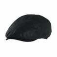 thumbnail image 1 of WITHMOONS Ivy Flat Cap Simple Classic Faux Leather Gatsby Hat SL3857 (Black), 1 of 4