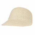 thumbnail image 1 of WITHMOONS Jockey Cap Breathable Mesh Summer Straw Bowler Sun Hat KRS1166 (Ivory), 1 of 2