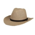 thumbnail image 1 of WITHMOONS Linen Mesh Western Cowboy Hat Indiana Jones Hats CDC1208 (Beige), 1 of 2