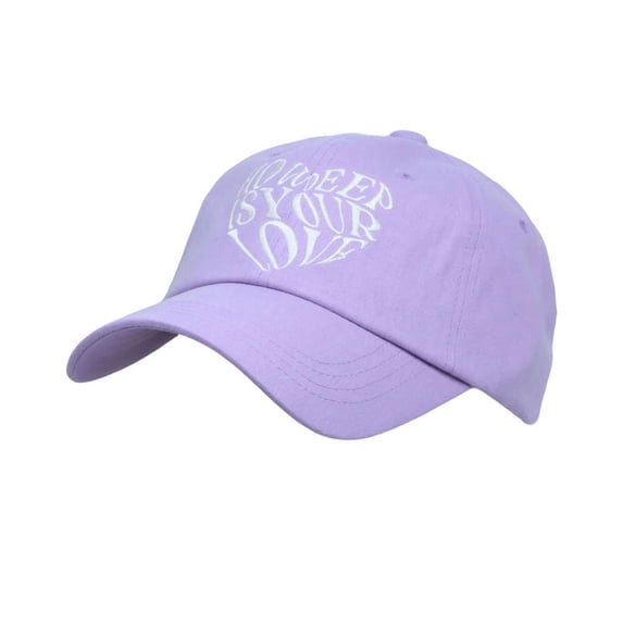WITHMOONS Love Lettering Embroidery Baseball Cap Cotton Dad Hats Adjustable DC11533 (Purple)