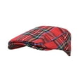 thumbnail image 1 of WITHMOONS Newsboy Flat Cap Tartan Check Plaid Outdoors Beret Hat YZ30078 (Red), 1 of 6