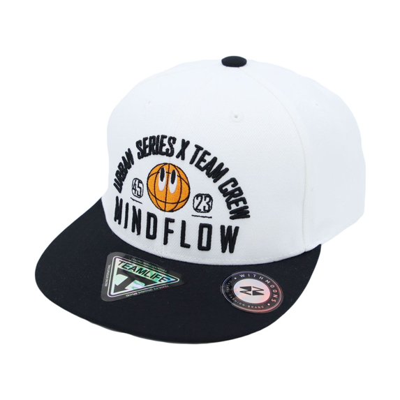 WITHMOONS Snapback Hat MindFlow Embroidery Hiphop Baseball Cap TR21317 (White)