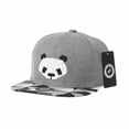 thumbnail image 1 of WITHMOONS Snapback Hat Panda Bear Paper Fold Patch Geometry Pattern Flat Brim Cotton Baseball Cap TR2935 (Grey), 1 of 4