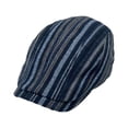 thumbnail image 1 of WITHMOONS Stripe Ivy Gatsby Hats - Newsboy Cabbie Cap - Hunting Driving Golf Adjustable LD31576 (Navy), 1 of 4