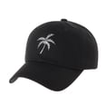 thumbnail image 1 of WITHMOONS Summer Palm Tree Embroidery Baseball Cap Low Profile AC1652 (Black), 1 of 4