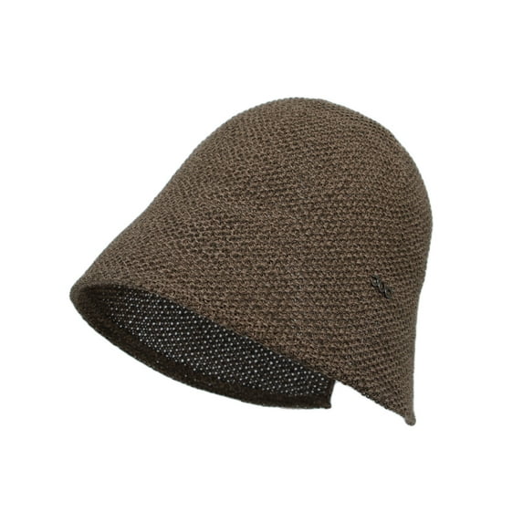 WITHMOONS Summer Straw Sun Bowler Beach Cap Deep Bucket Hat DWB1330 (Brown)