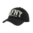 thumbnail image 1 of WITHMOONS Vintage Herringbone AFNY Lettering Summer Baseball Cap CR1062 (Black), 1 of 2