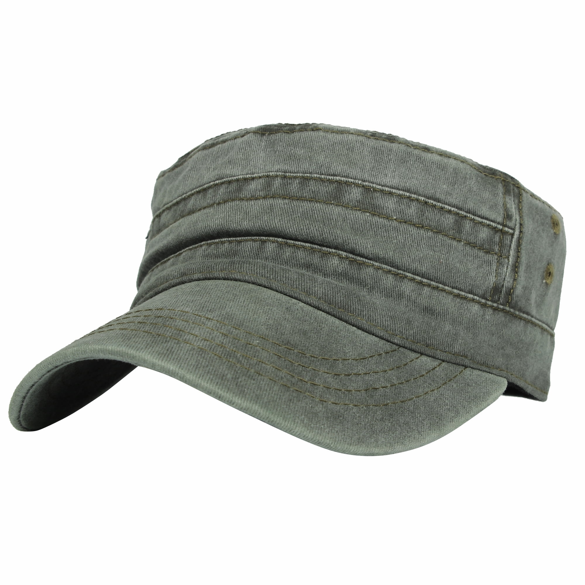 WITHMOONS Vintage Cadet Cap Washed Cotton Military Style