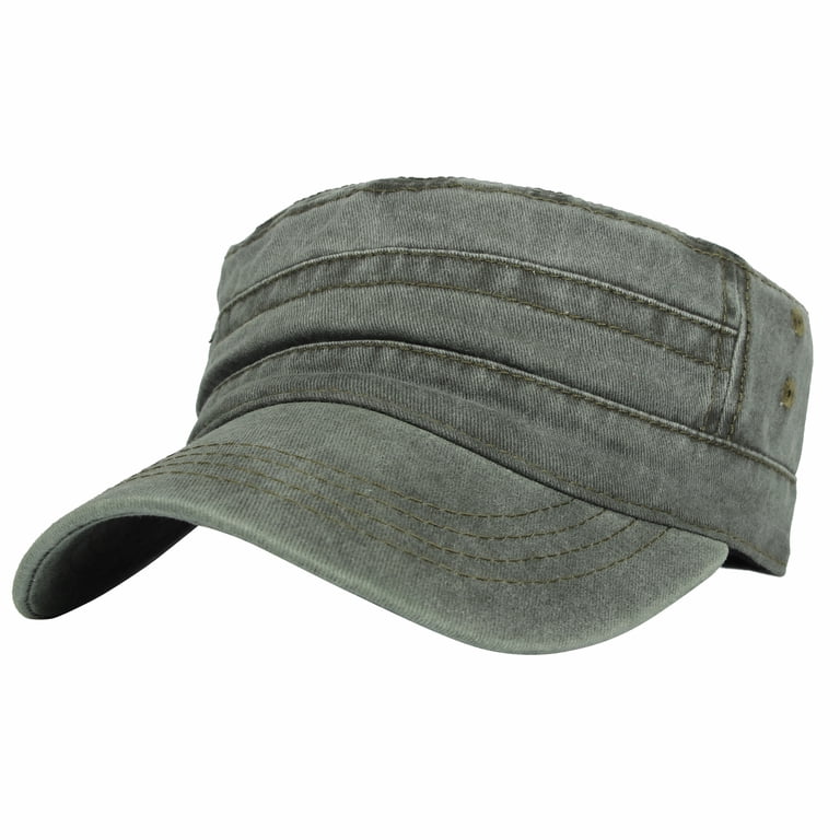 WITHMOONS Washed Army Cap Military Cadet Hat Cotton  display picture 3