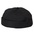thumbnail image 1 of WITHMOONS Watch Cap Beanie Cotton Docker Brimless Harbour Hat VZ50060 (Black), 1 of 2