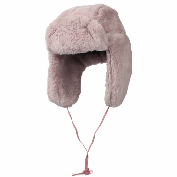 WITHMOONS Winter Faux Fur Snow Trapper Russian Hat Ear Flaps KRT1149 (Pink)