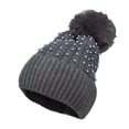 thumbnail image 1 of WITHMOONS Winter Soft Knit Pom Beanie Beads Skull Slouch Hat YZP0082 (Grey), 1 of 6