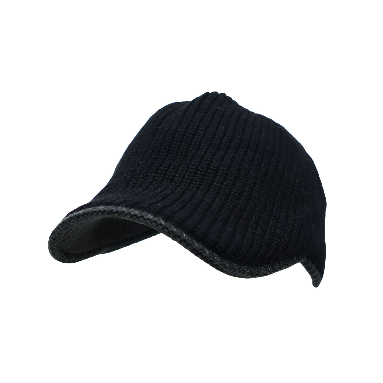 #843 Fabulous Lt. Grey OR Black Knit Visor Caps WITHMOONS Winter Visor Knit Beanie Hat Warm Chunky Skull Cap  main image 2