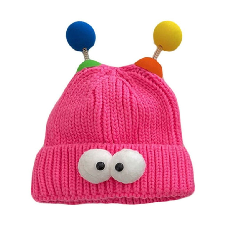 NVSP 2 in 1 Cute Cartoon Children's Warm Plush Hat, Children's