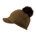 thumbnail image 1 of WITHMOONS Winter Wool Visor Knit Pom Beanie Hat Warm Skull Cap SLQ1248 (Brown), 1 of 5