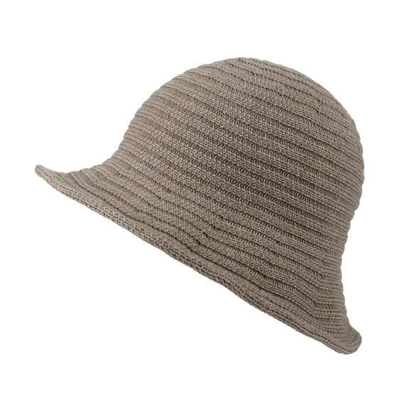 WITHMOONS Winter Wool Womens Knitted Bucket Hat Bowler Fedora Cap SLB1246 (Grey)